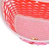 1Pc Bicycle Basket Children Bike Plastic Knitted Bow Knot Front Handmade Bag