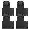 4Pcs/Set Black Furniture Leg Aluminum Alloy Sturdy Adjustable Cabinet Leg Adjustable 60mm/80mm Square Furniture Leg