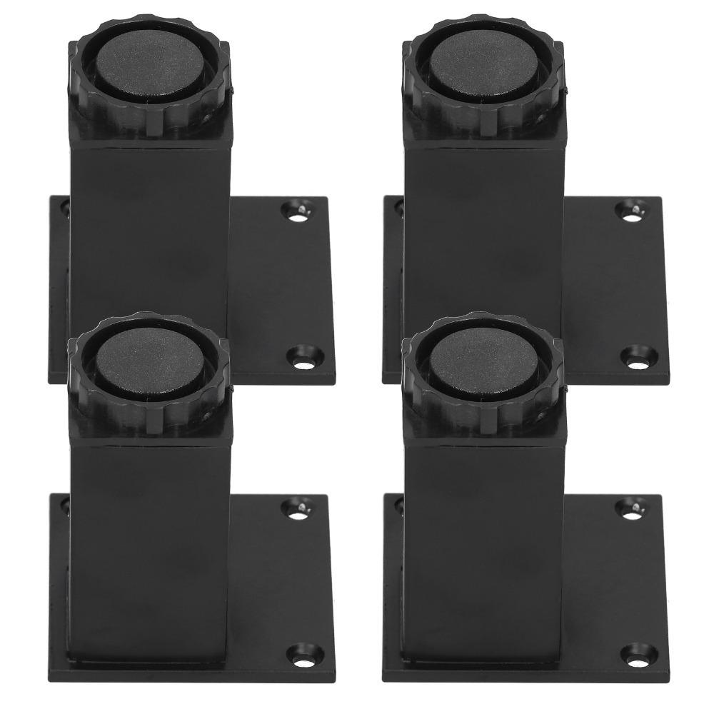 

4Pcs/Set Modern Black Furniture Leg Adjustable Sturdy Adjustable Cabinet Leg 60mm/80mm Aluminum Alloy Square Furniture Leg Sofa