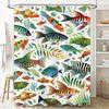Colorful Fish Pattern Shower Curtain Waterproof Fabric Bathroom Decoration for Home Decor Size 72x84 Inch