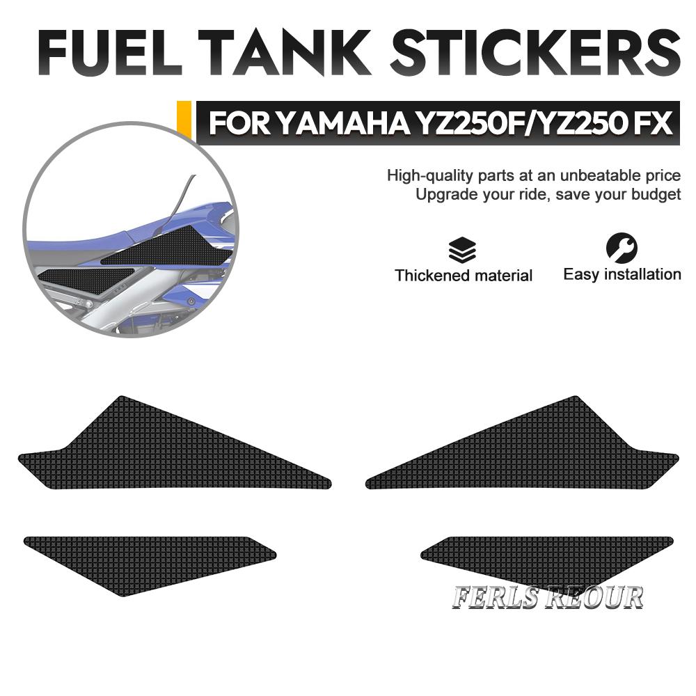 For  YAMAHA YZ250F 2019-2020 3D Rubber Tank Pad Black Anti Slip Motorcycle Gas Fuel Tank Protector Damping and Buffering