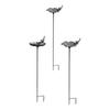 Bird Bath with Stake Iron Outdoor Garden Bird Feeder Bowl for Landscape Lawn Fence Patio Backyard Decor