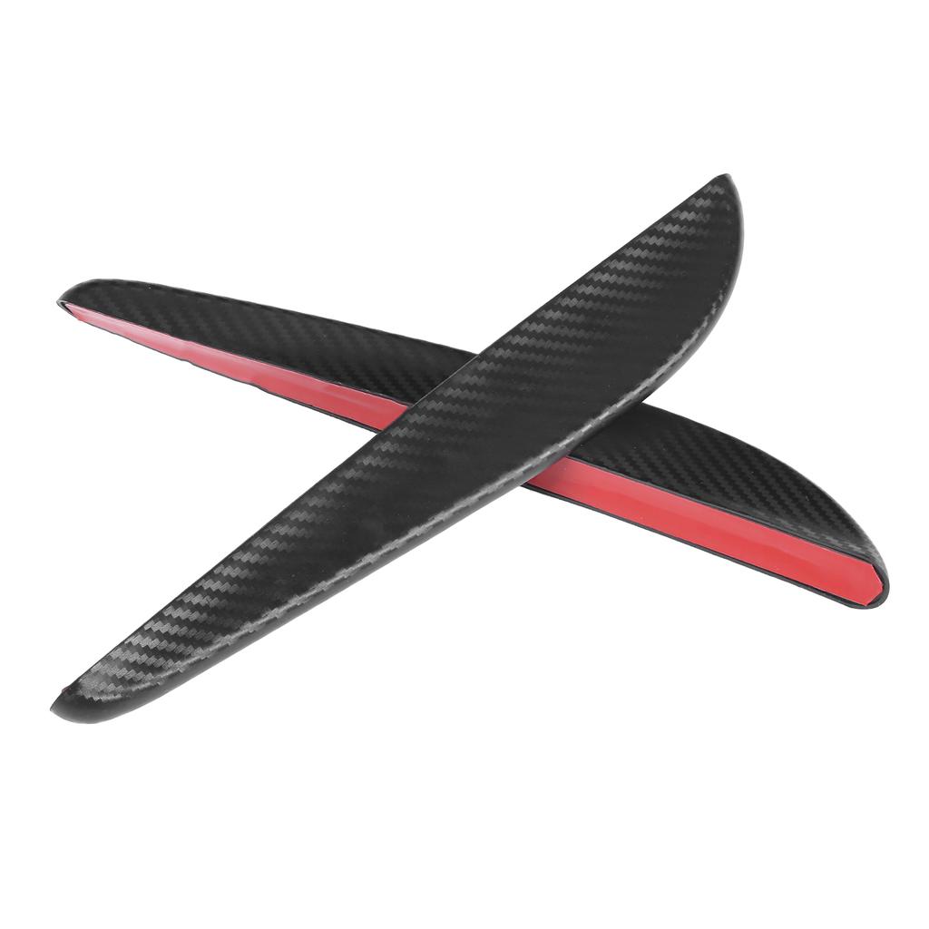 2PCS Car Front Bumper Spoiler Rubber Carbon Fiber Style Sticker for Auto Decoration