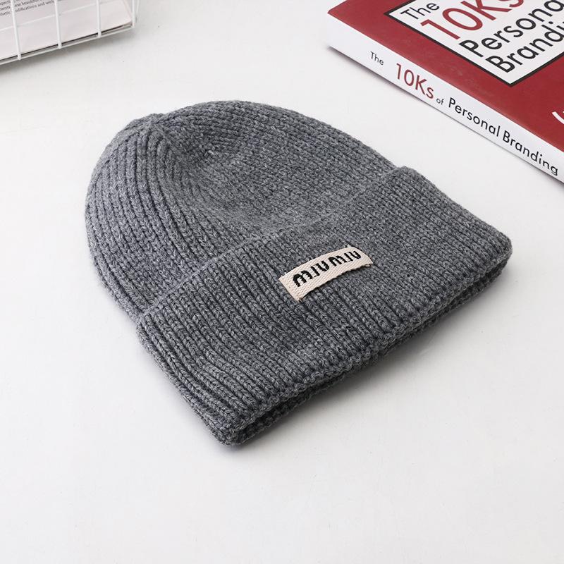 

Winter Big Head Knitted Hat Korean Style Baotou Cold Hat Warm Wool Hat Women Winter Face Small M（56-58cm）