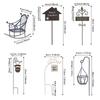 Metal Dollhouse Furniture White Rusty Photo Props Mini Arch Gate Desktop Ornament Rocking Chair Bonsai Board Stake Fairy Garden