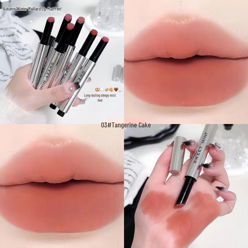 SweetMint Natural Matte Soft Lipstick - Low Saturation, Non-Staining Finish