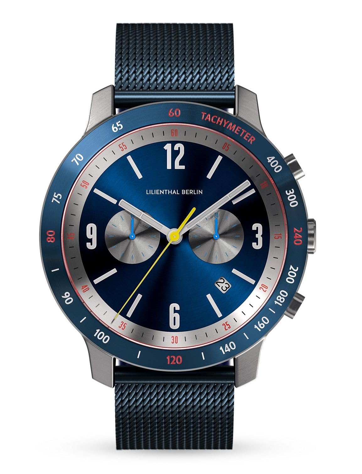 

Lilianthal Berlin Chronograph Watch with Date Made in Blue Men s Display, Germany, C02-007-B023EB, синій