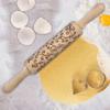Decorative Rolling Pin Cake Decorator for Cookies and Cookies Stems with Leaves