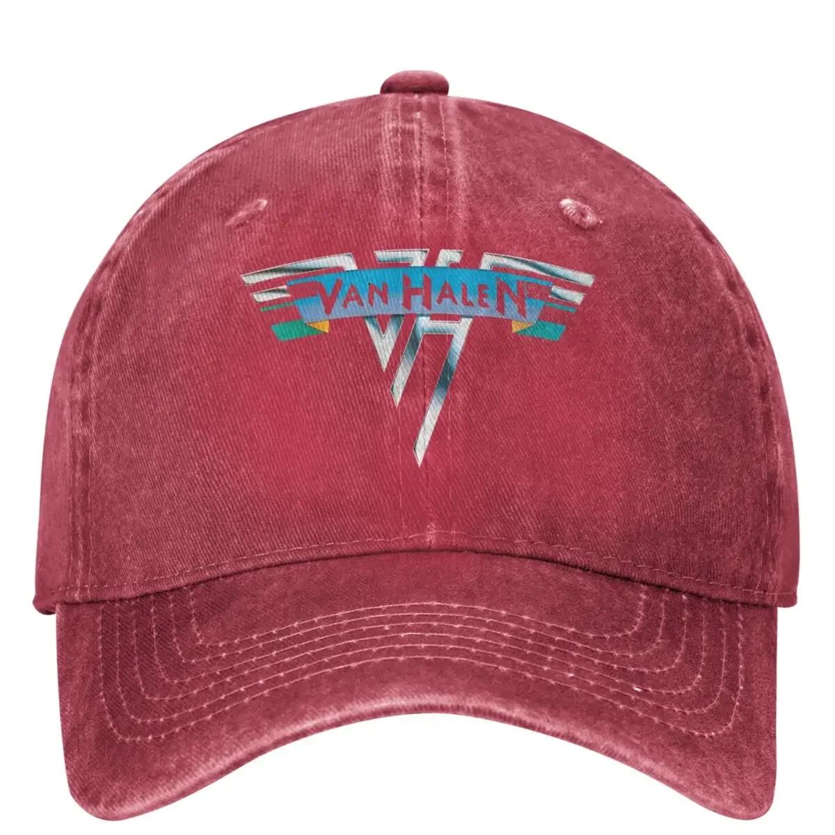 

Unisex Women Van Halen Punk Rock Band Logo Baseball Cap Classic Distressed Denim Headwear Adjustable One Size