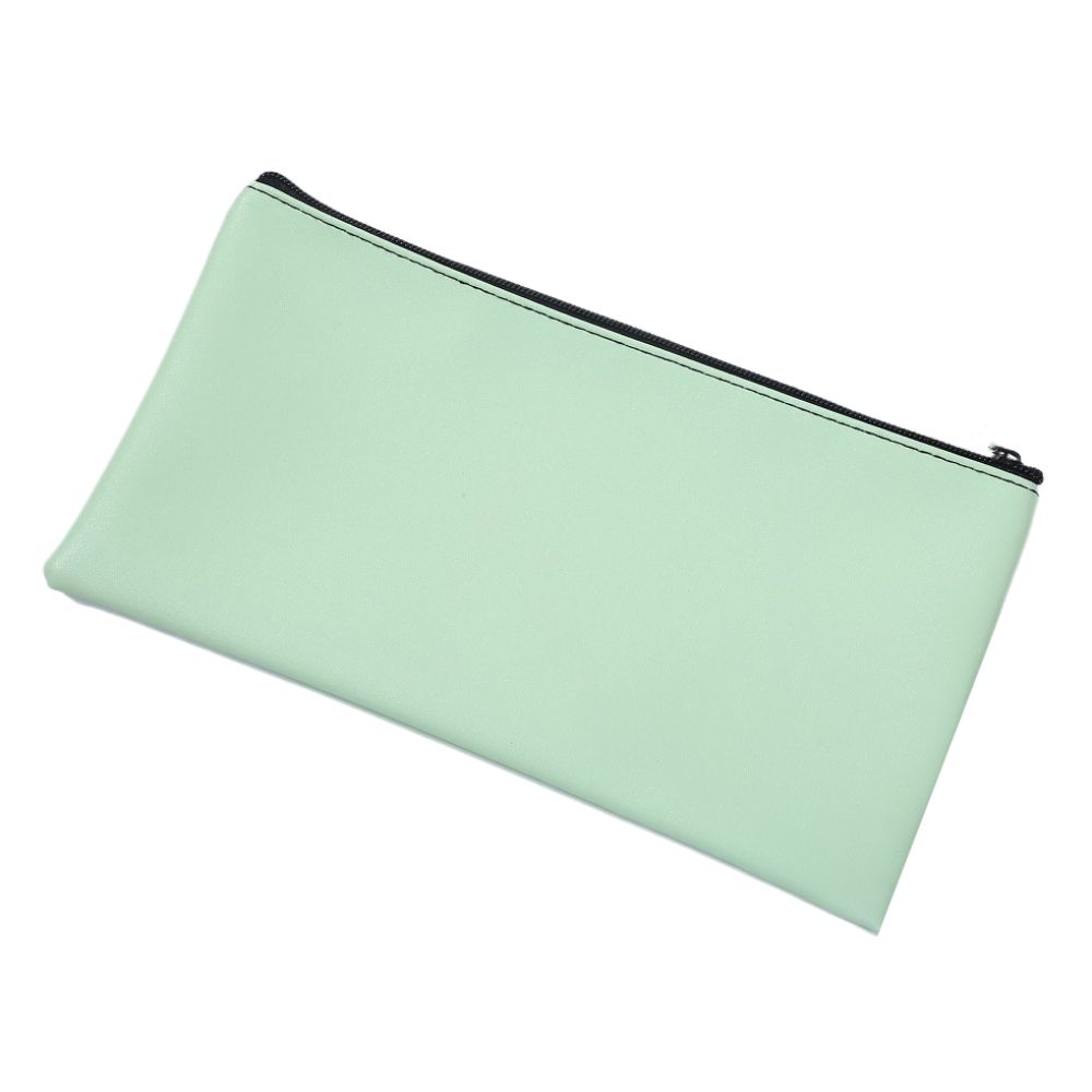 Small Compact Pu Bill Bag PU Leather Money Pouch Travel Cash Deposit Bag  Office Products