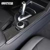 For BMW 3 4 Series F30 F31 F32 F35 2013-2019 Real Carbon Fiber Car Console Gear Shift Panel Decoration Cover Trim Stickers