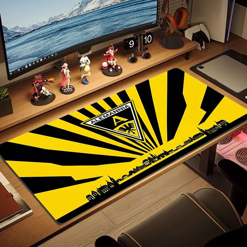 Alemania Football Crest Large Size Mouse Pad Large Gaming Table Cushion Nonslip Laptop Tablet Big Mousepad Xxl Mat Mini Pc Playmat With Lock Edge