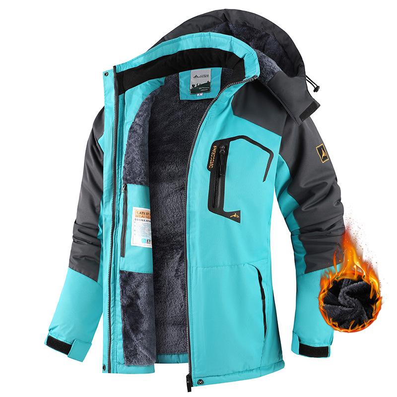Unisex Outdoor Windproof Ski & Mountaineering Jacket - Warm, Cotton, Large Sizes Available