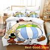 3D Gaul Hero Asterix Bedding Set Printed Bed Set With Pillowcase Duvet Cover Soft Single Double Queen Super King Size boys Adult