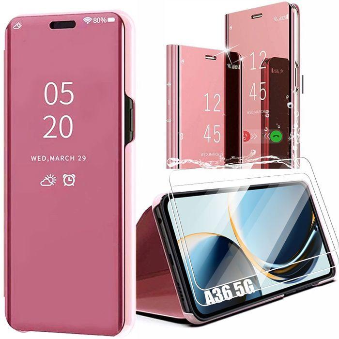 Coque de protection - BOOLING - Samsung Galaxy A36 5G - Rose - Smart Case - 2 Verres Trempés