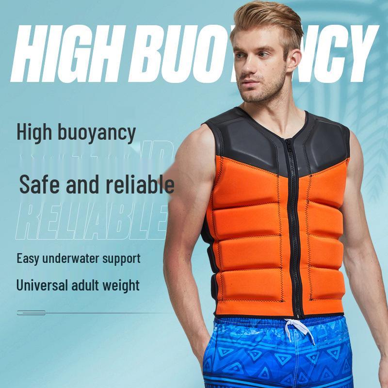 Professional Adult Life Jacket: Swimming, Boating, Fishing, Flood Disaster Relief Safety Vest