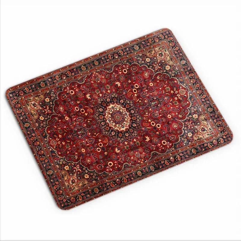 Persian Carpet Computer Laptop Mouse Pads Office Decorative Desk Mats Washable Non-Slip Rubber Desk Carpet Gaming Mat Playmat