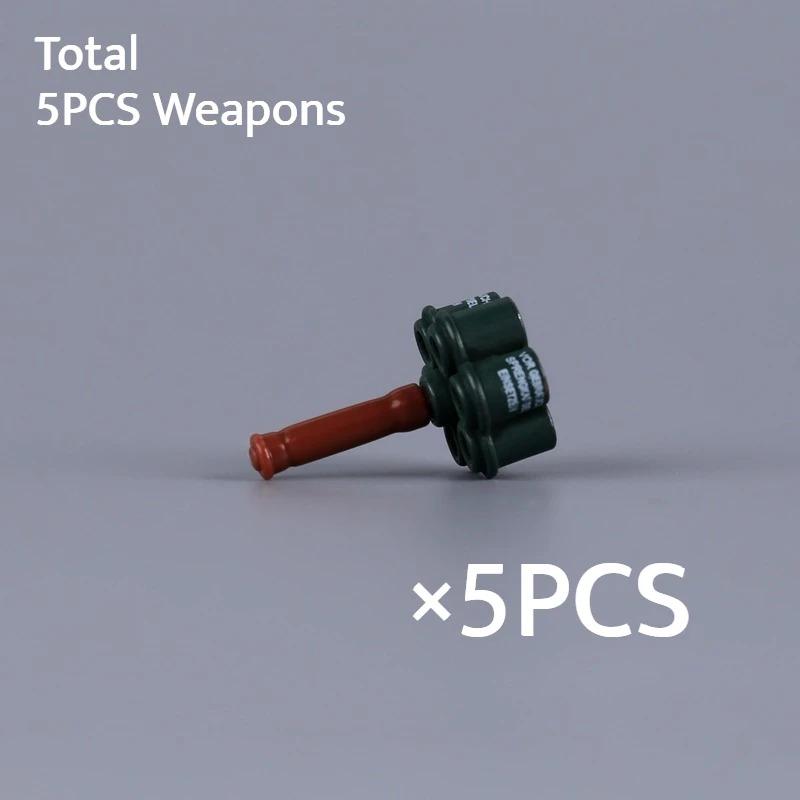 WW II Army Figures Accessory Parts Brick Playset WW2 Soldiers Army Warrior SWAT Police SWAT Machine Gun Scale Ratio Model Block Bricks Toys Playsetss
