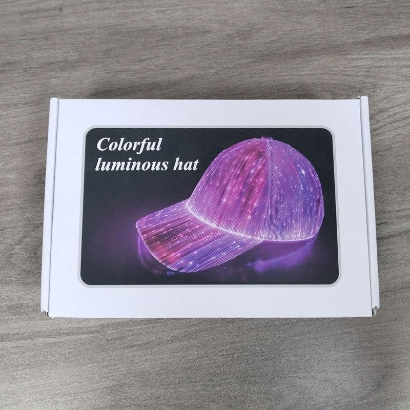 Multicolor LED Fiber Optic Light-Up Party Hat Visor Baseball Cap Christmas Gift