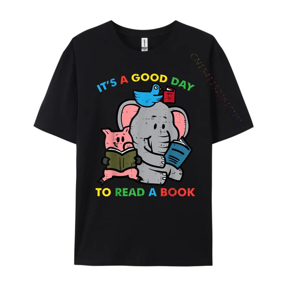 Its A Good Day To Read A Book Animals Reading Librarian Christian Tshirt Men Camiseta Masculina Big Size Easter Sunday