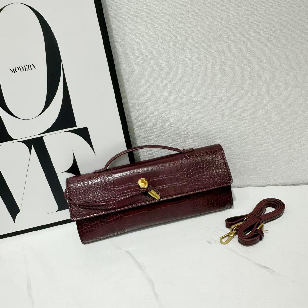 Deals Depot Elegante Handgeweven Avond Baguette Tas met Metalen Sluiting - Dames Schouder- of Onderarm Clutch Upgraded Gift Box