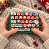 Fun Holiday Souvenirs for Teens Christmas 26 Keys Keyboard Fidget Toy Keychain Click Keyboard Portable Stress Keychain Anxiety Relief Sensory