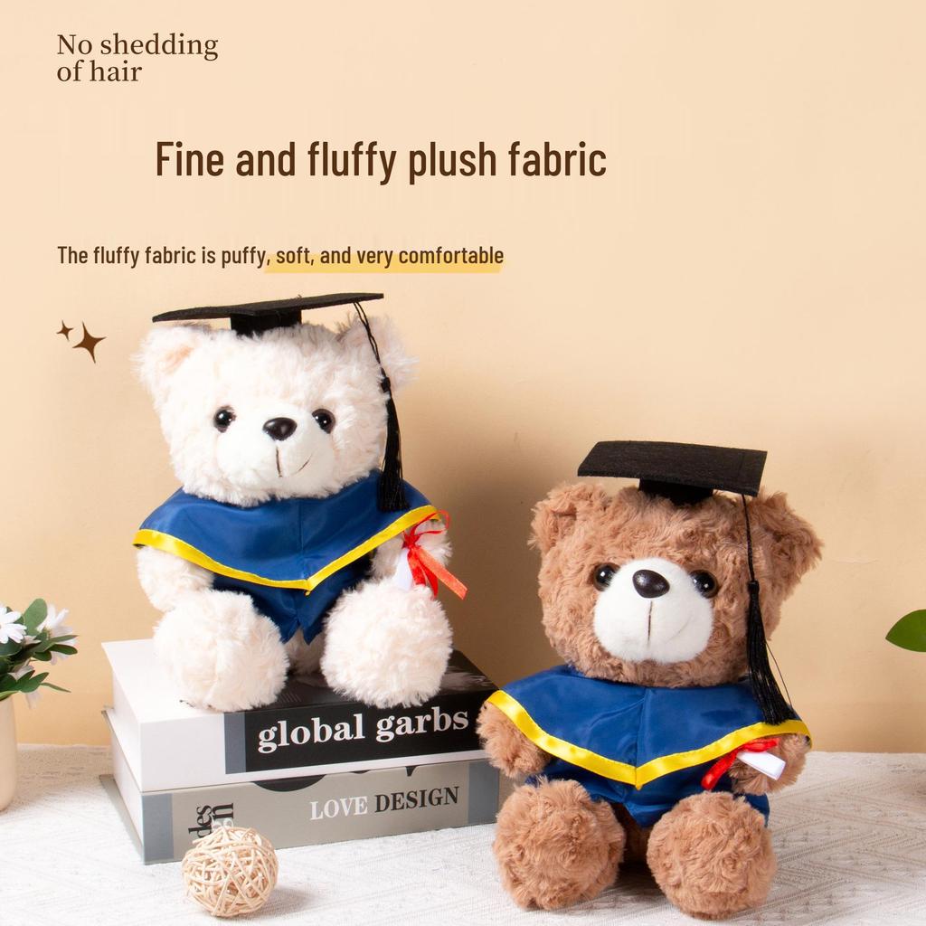Graduation Teddy Bear In Doctor's Gown with School Emblem - Perfect for Graduation Gifts