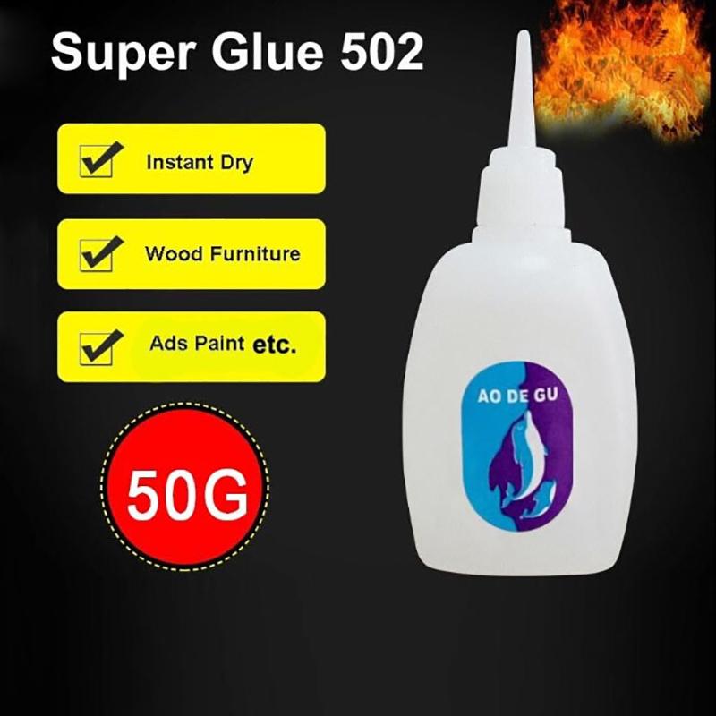 50G Super Glue Cyanoacrylate Instant Adhesive Strong Adhesion Fast Repair 502