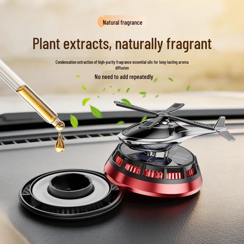 Solar-Powered Rotating Helicopter Aroma Diffuser - Long-Lasting Fragrance Ornament