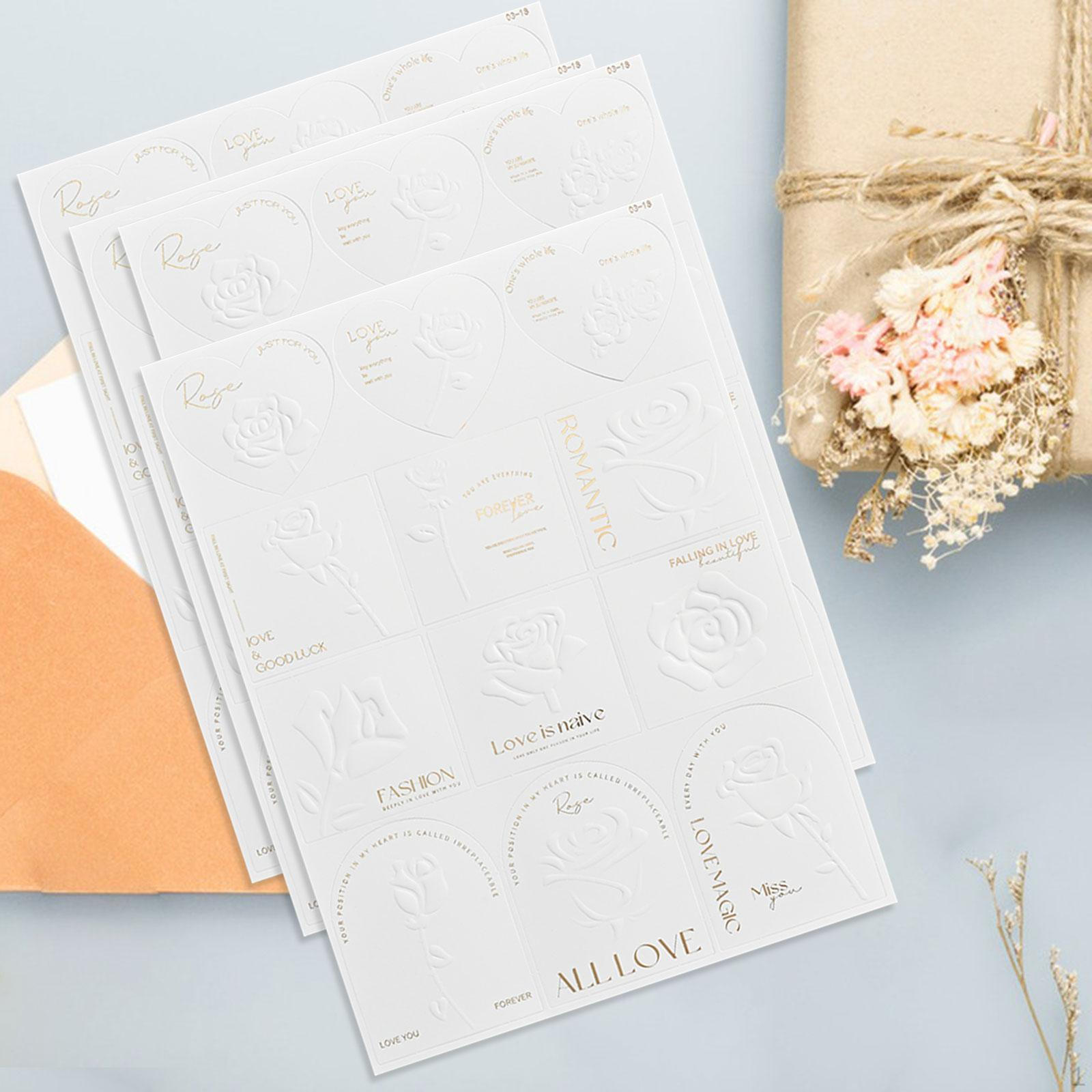 4 Sheet Kids Valentines Day Note Card, Invitation Card Decoration Holiday Greeting for Events