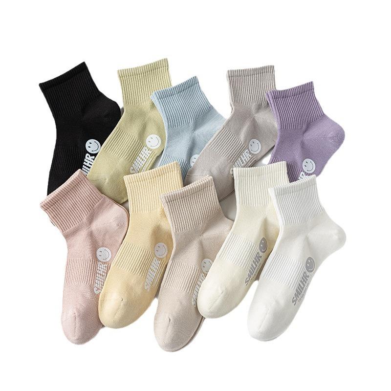 Women's Summer Thin Mesh Breathable Low Top Shallow Mouth Boneless Short Tube Cotton Socks