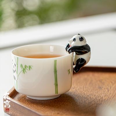 Ceramic Panda Tea Accessories Gaiwan Lid Rest Tea Pets Chinese Tea Ceremony