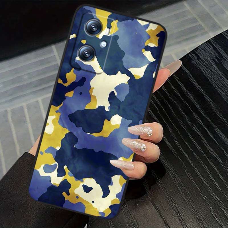 

Creative camouflage pattern For OPPO Reno 5 6 7 A96 A40 A58 Realme GT A74 A78 Neo2 A74 A78 Find X5 X3 X7 X8 Black Phone Case OPPO A78 5G