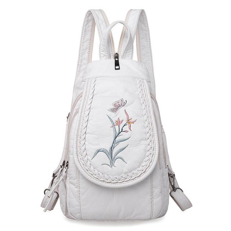 Mochila pequena multifuncional bolsa de peito bolsa de ombro PU mochila macia mochila feminina fashion