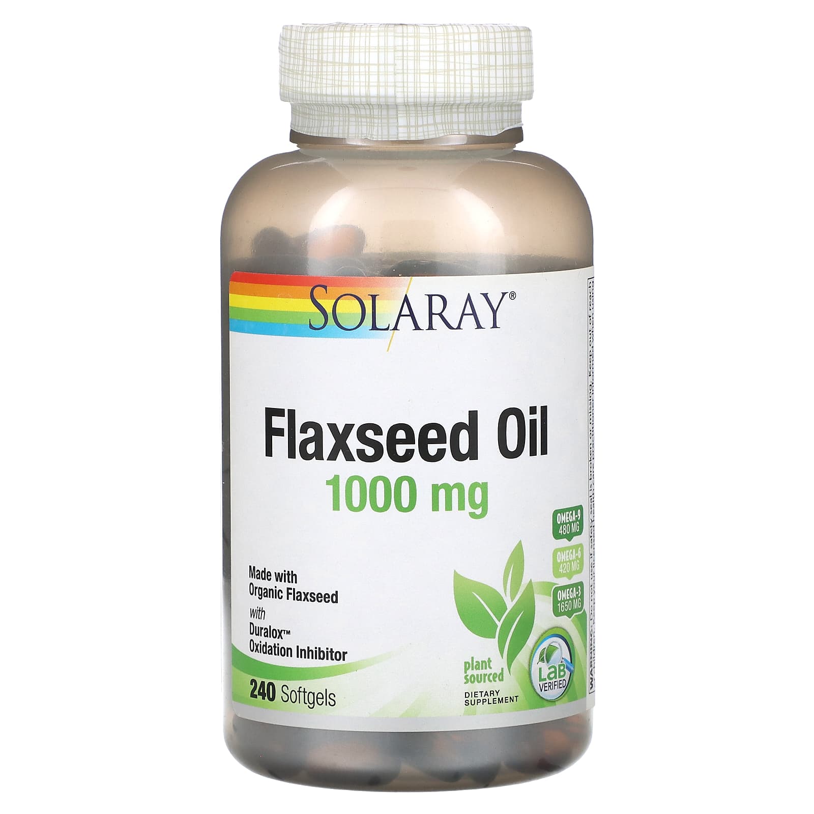 

Flaxseed Oil, 240 Softgels (333Mg per softgel)