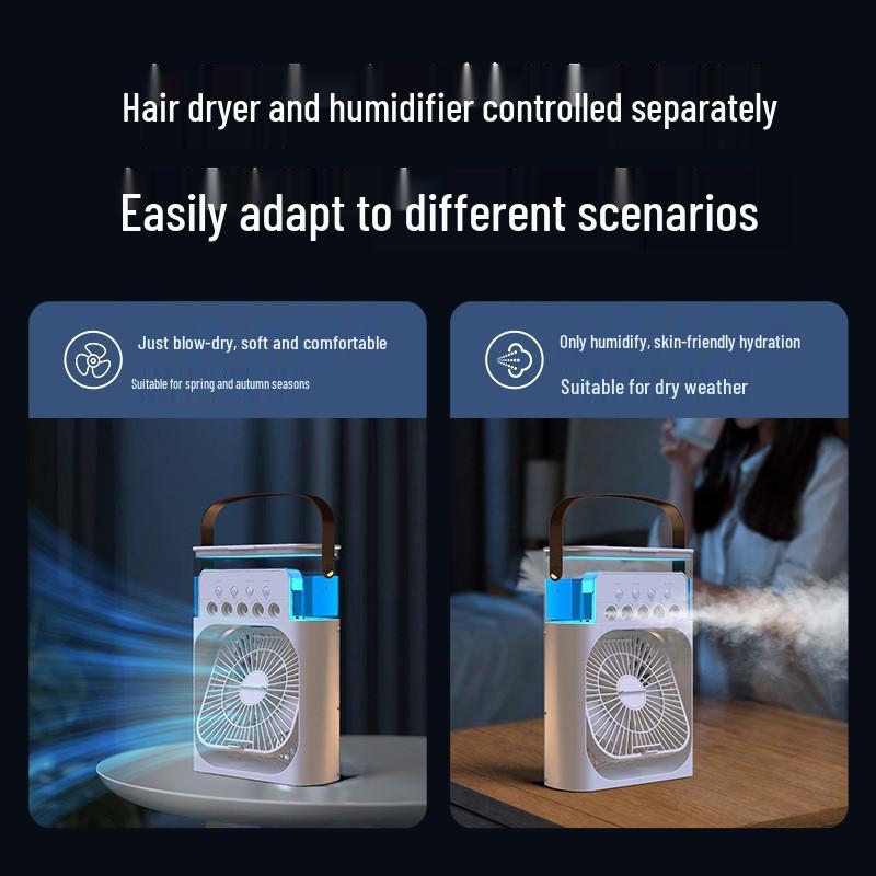 Portable Five-Hole Spray Humidifying Fan for Outdoors, Students, Dorms, and Offices