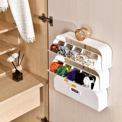 Side Hanging Underwear and Socks Combination Storage Dustproof Box for Wardrobe Simple Multi-layer Organizing Box