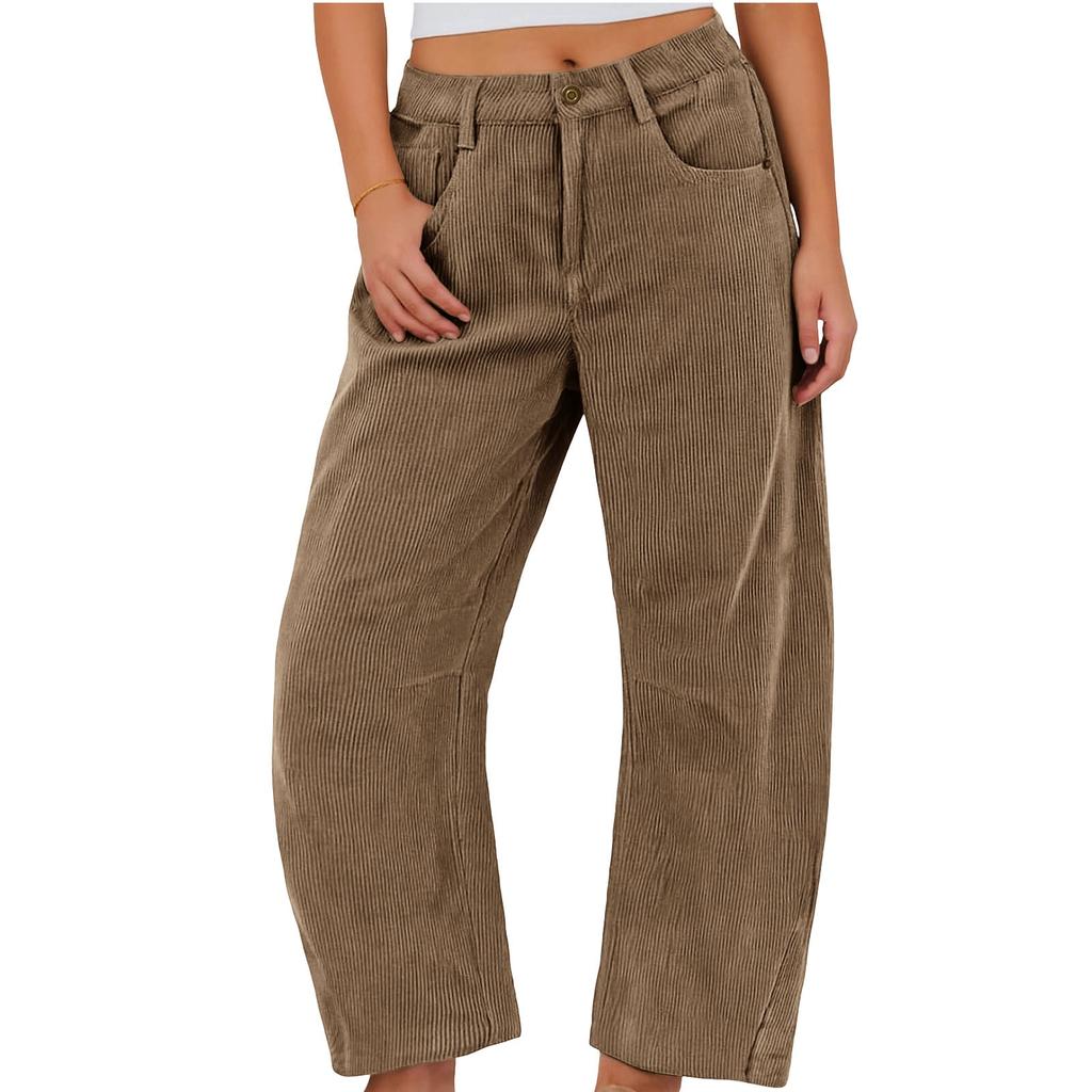 Women's Casual Fashion Comfortable High Waist Loose Straight Leg Pants