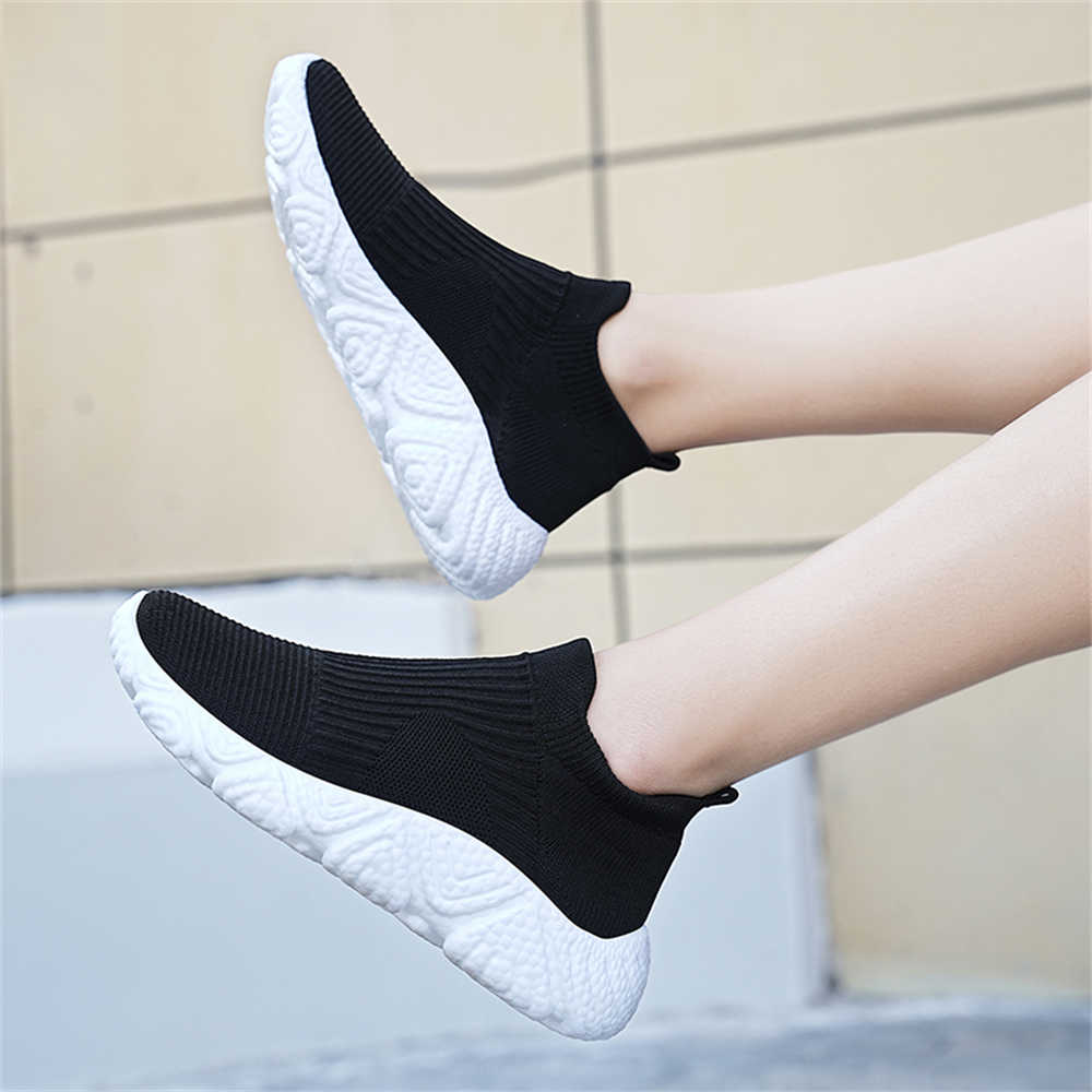 Fashion Without Lacing Knitted Moccasin Women Mary Jane Brown Sneakers For Women Shoes For Women Sports Tenisky Luxery Loafter