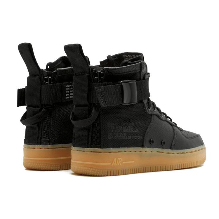 New Nike Sf Air Force 1 Mid Black Gum Women's AA3966-002