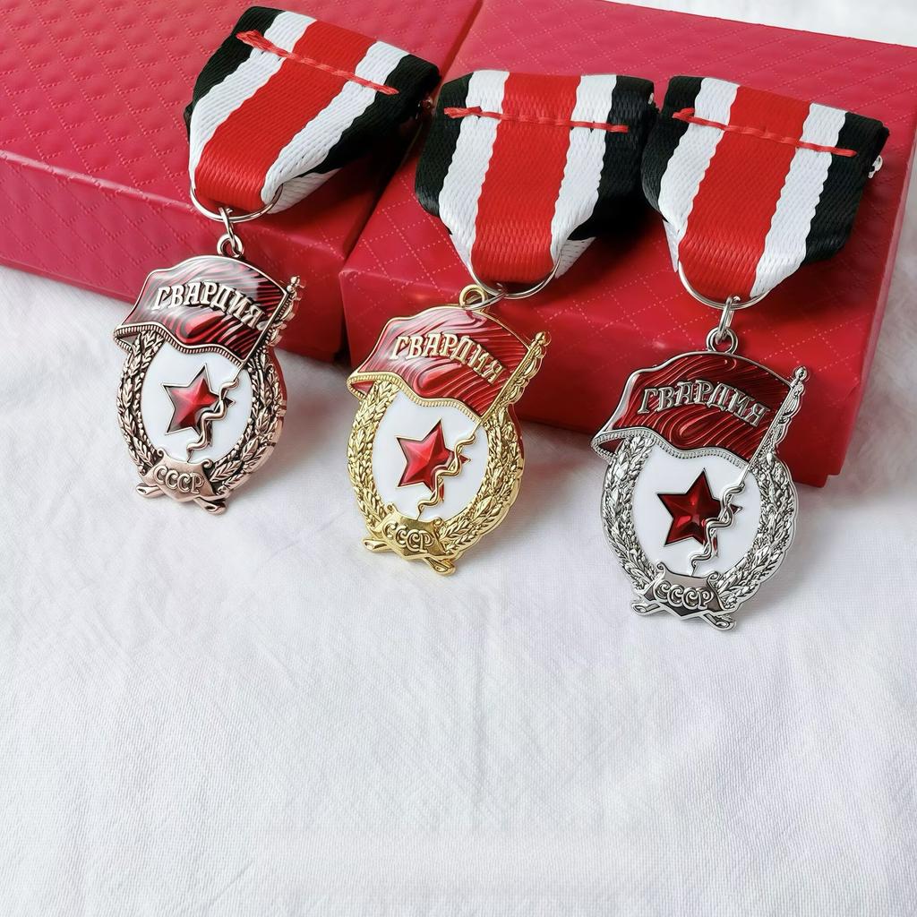 Europe and the United States New Soviet Rice Ear Pentagram Brooch Badge Personalized Men and Women Party Emblem Buckle