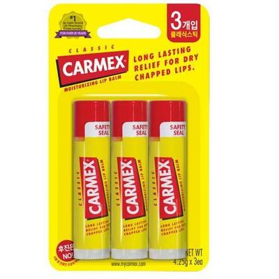 Carmex Moisturizing Lip Balm Classic Stick 4.25gX3