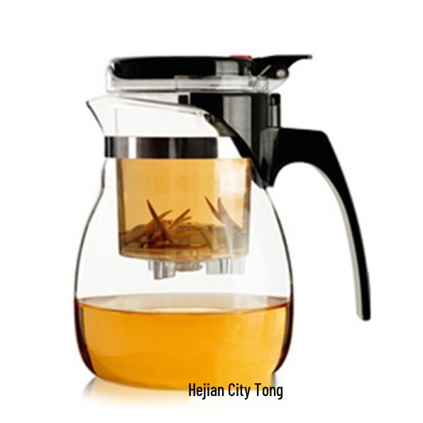 Heat-Resistant Borosilicate Glass Teapot with Removable Filter and Infuser