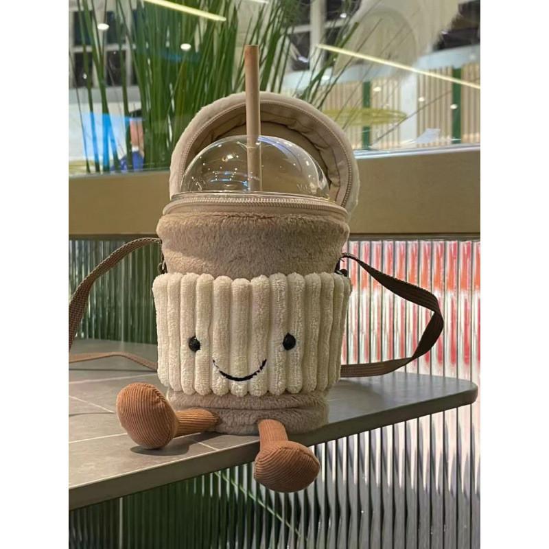 Jelly Croissant Jc Shaped Plush Crossbody Bag Toys Gifts Pouch Casual Outings