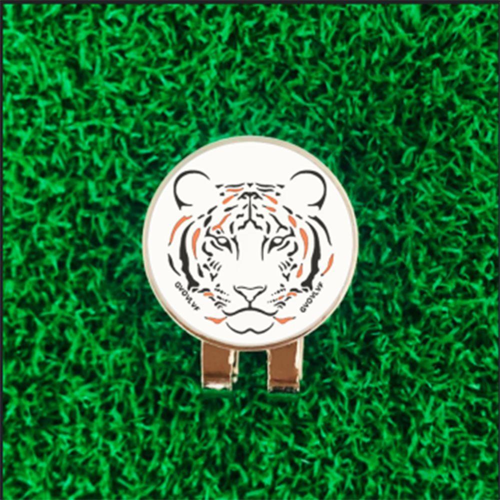 Tiger Pattern Magnetic Cap Clip Golf Ball Marker Tiger Golf Hat Clip Ball Marker Holder