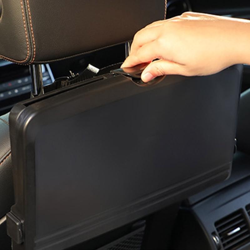 Car Backseat Multifunctional Organizer Folding Table Food Tray Drink Holder ABS