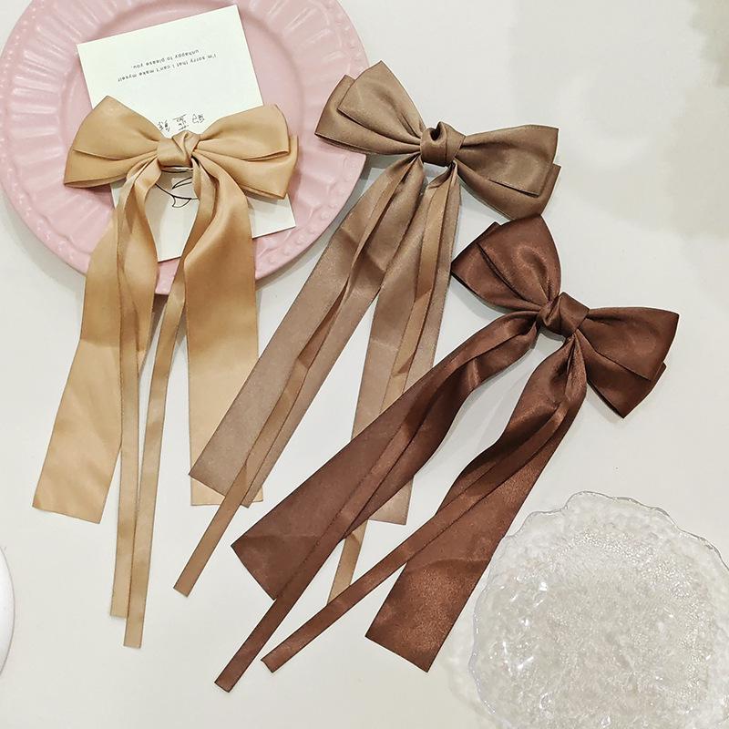 Sweet Girl Korean-Style Ribbons & Bows Hair Clips - Versatile High-End Hair Accessories for Half-Up Hairstyles