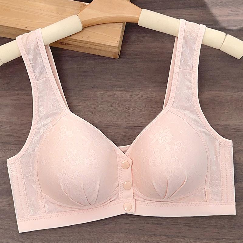 Front Buckle Push-Up Wire-Free Nursing Bra for Plus Size and Older Women
