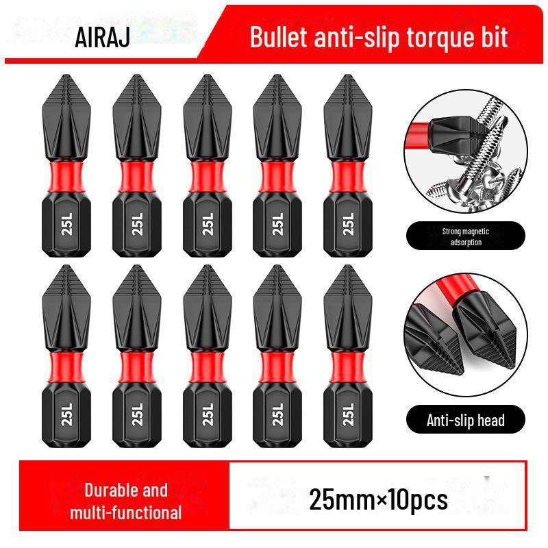 Magnetischer Kreuzschraubendreherkopf aus Wolframstahl, rutschfest, schlagfest, elektrisches Handwerkzeug mit hoher Härte