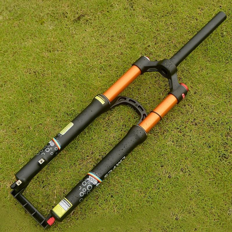 Dual Air Chamber Mountain Bike Fork - 26/27.5/29 Inch, Adjustable Damping, Magnesium Alloy